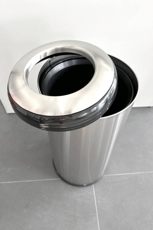 Lima 36 Lt Ağzı Açık Banyo Mutfak Ofis Çöp Kovası Siyah - 4