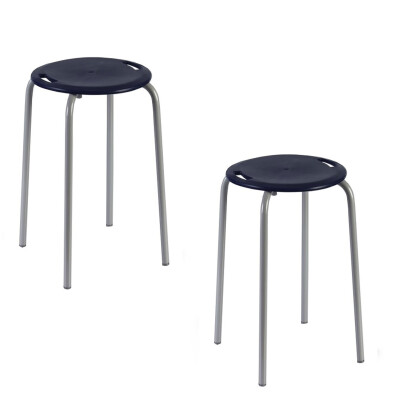 Banyo Mutfak Tabure Lacivert 2'Li - Primanova