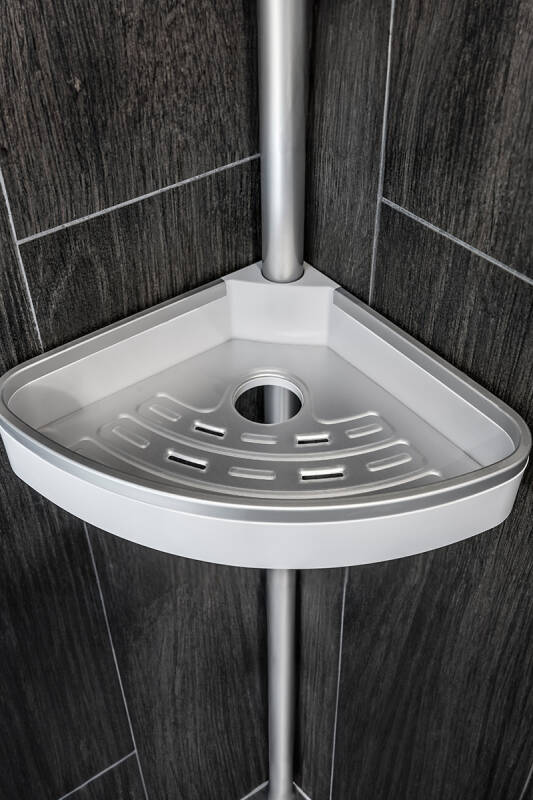 3 Raflı Venta Paslanmaz Alüminyum Banyo Köşe Rafı - Beyaz (Montaj Gerektirmez.) - 4