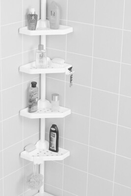 Banyo Köşe Rafı Beyaz - 4