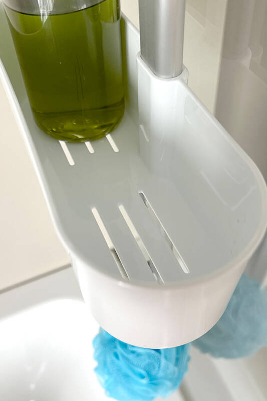 Yükseklik Ayarlı Oval Banyo Rafı 2Li-Beyaz - 5