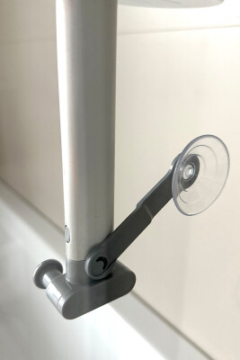 Yükseklik Ayarlı Paslanmaz Oval Banyo Rafı 2Li-Şeffaf - 6