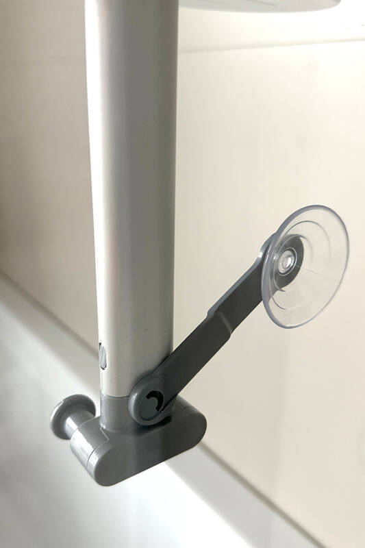 Yükseklik Ayarlı Paslanmaz Oval Banyo Rafı 2Li-Şeffaf - 6