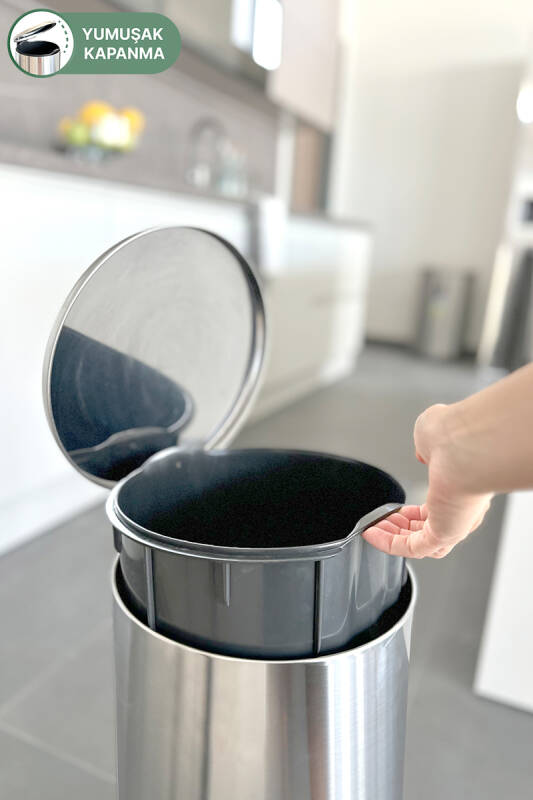 Cigo Pedallı Çöp Kovası 20 Lt İç Kısım Siyah - 2