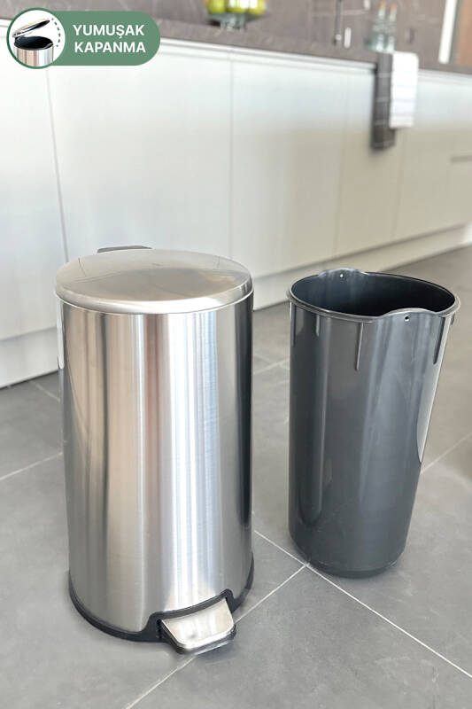 Cigo Pedallı Çöp Kovası 20 Lt İç Kısım Siyah - 6