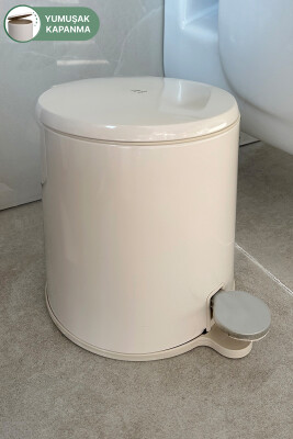 Cigo Pedallı Çöp Kovası 6Lt Bej İç Kısım Bej - 2