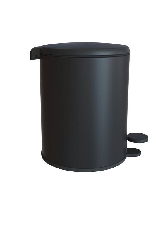 Cigo Pedallı Banyo Mutfak Çöp Kovası 6 Lt Mat Siyah Iç Kısım Siyah - 6