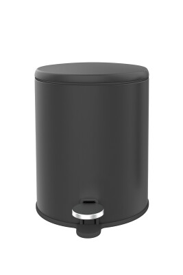 Cigo Pedallı Banyo Mutfak Çöp Kovası 6 Lt Mat Siyah Iç Kısım Siyah - Primanova