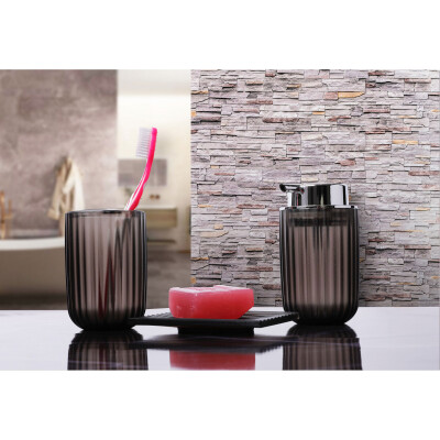 Polar Banyo Seti - Şeffaf Gri - Primanova