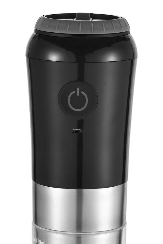 Portatif Paslanmaz Çelik Kahve Makinası Şarjlı - Siyah - 7