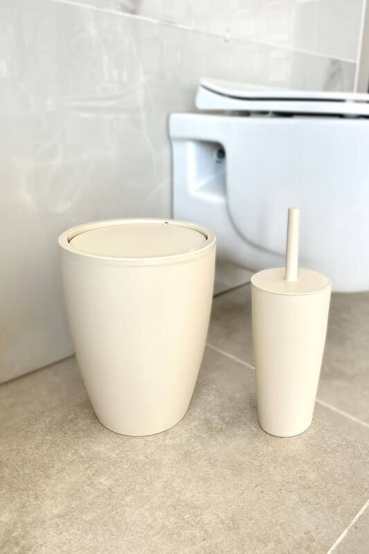 Pure 2'li Banyo Seti Çöp Kovası + Tuvalet Fırçası - 1
