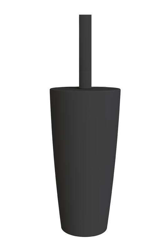 Pure 2'li Banyo Seti Çöp Kovası + Tuvalet Fırçası Siyah - 5