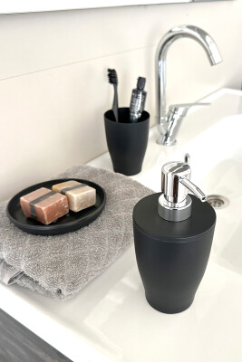 Pure 3Lü Banyo Seti-Siyah - 1