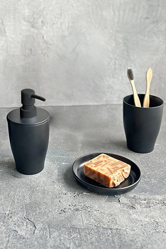 Pure 3'lü Banyo Seti-Siyah - 1