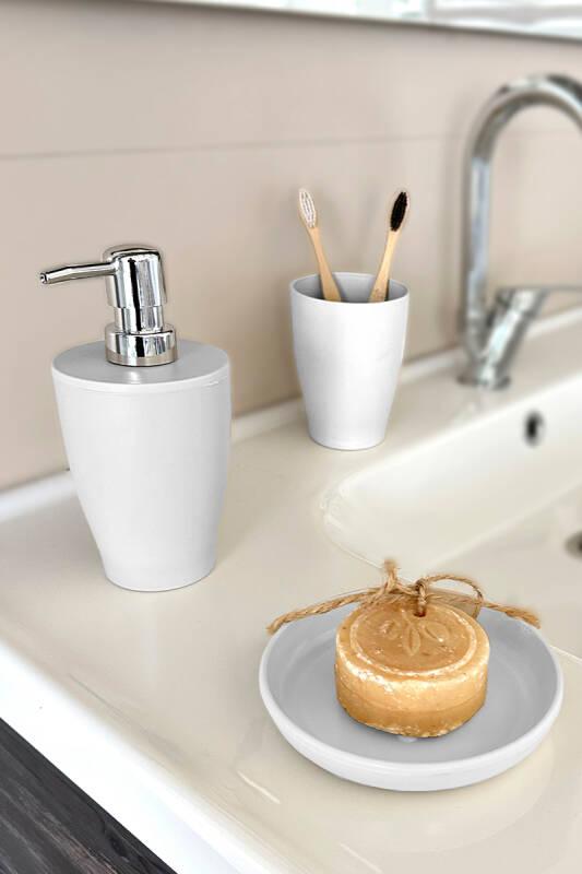 Pure 3'lü Banyo Seti -Beyaz - 2