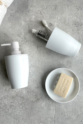 Pure 3'lü Banyo Seti - Beyaz - Primanova (1)