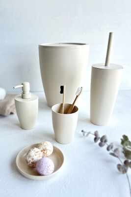 Pure 5'li Banyo Seti - Bej - Primanova