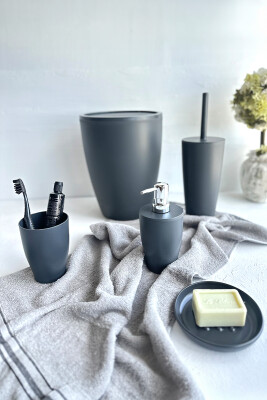 Pure Banyo Seti 5'li - Gri - 3