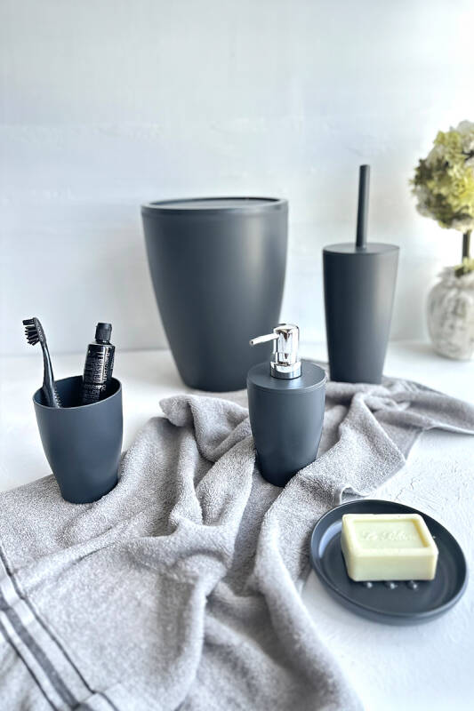 Pure Banyo Seti 5'li - Gri - 3