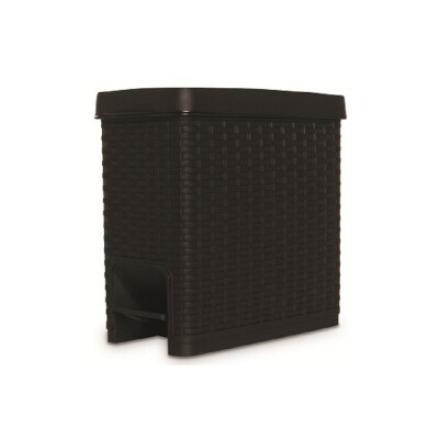Rattan Pedallı Kova Kahverengi - Primanova