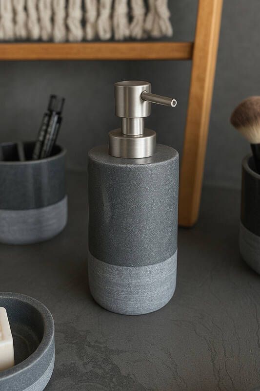 Reve Banyo Seti 5 Parça - Gri - 5