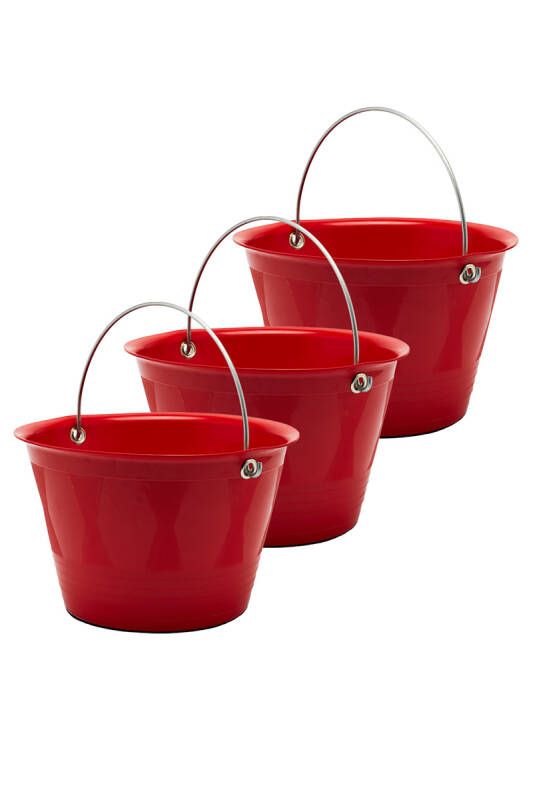 Saplı Kova-Kırmızı 3'Lü Set - 1