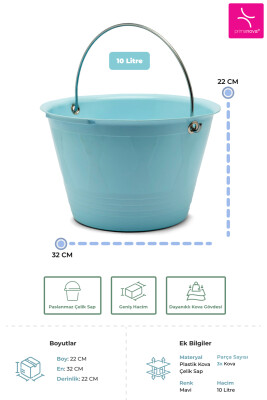 Saplı Kova-Mavi 3'Lü Set - Primanova (1)