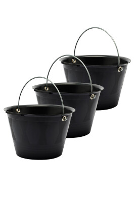 Saplı Kova-Siyah 3'Lü Set - Primanova