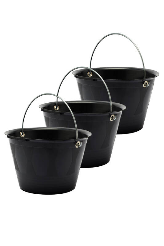 Saplı Kova-Siyah 3'Lü Set - 1