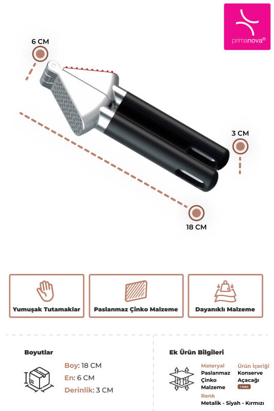 Sarımsak Ezici - Siyah - 3