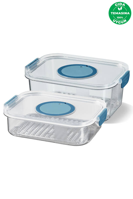 Seoul Buzdolabı Saklama Kapları 2'li Set (1200 ML + 2000 ML) - 1