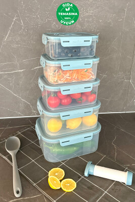 Seoul Vakumlu Taze Ürün Saklama Kabı 6'lı Set - Primanova