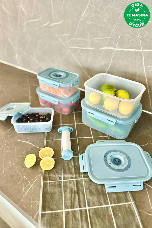 Seoul Vakumlu Taze Ürün Saklama Kabı 6'lı Set - 2