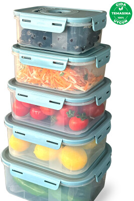 Seoul Vakumlu Taze Ürün Saklama Kabı 6'lı Set - 8