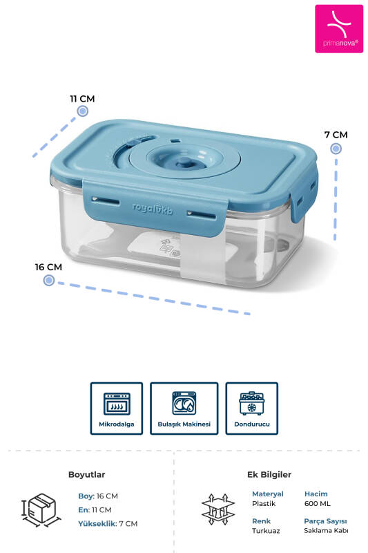 SEOUL ÜRÜN SAKLAMA KABI 600 ML 4'LU SET - 3