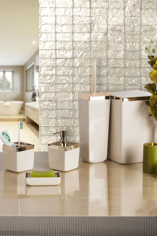 Toskana Banyo Seti / Bej-Altın Çerçeve - 1