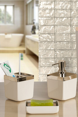 Toskana Banyo Seti / Bej-Altın Çerçeve - 2