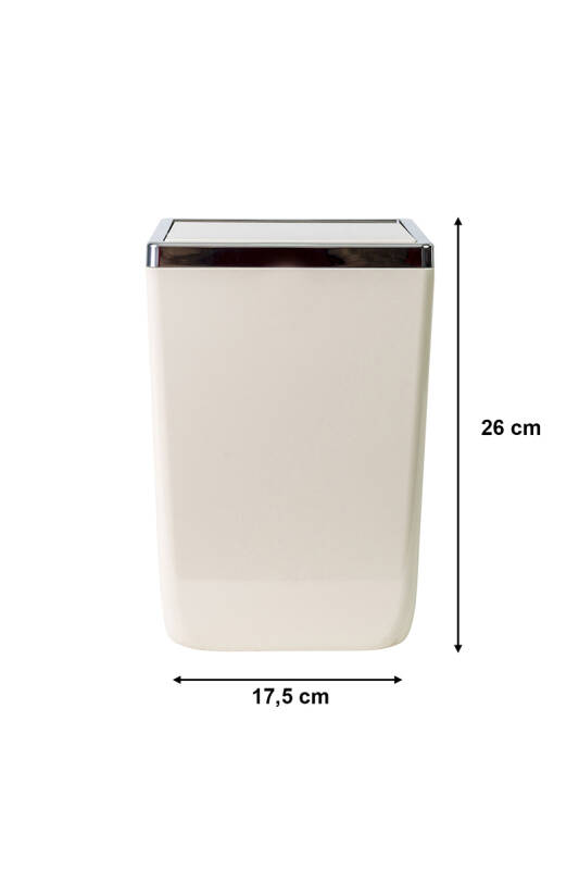 Toskana Çöp Kovası 6 Lt Bej - 3