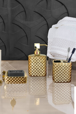 Vıvyen Gold 3'Lü Banyo Seti - Primanova