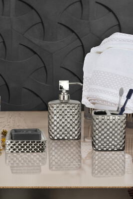 Vıvyen Gümüş 3'Lü Banyo Seti - Primanova