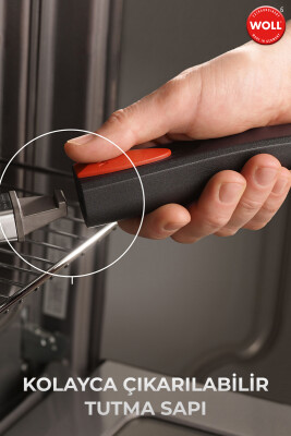 Nowo Titanium Kaplama Çıkarılabilir Saplı Izgara Tavası 28 CM Indüksiyon - 6