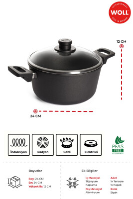 Nowo Tıtanıum Derın Tencere Ø24 / Derinlik 12Cm İndüksiyon - 3