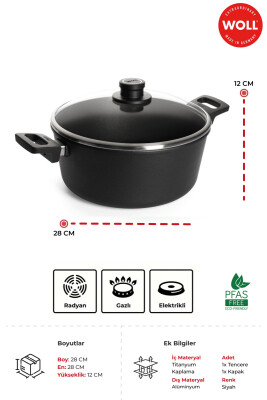 Nowo Tıtanıum Derın Tencere Ø28 / Derinlik 12Cm Nt - 3